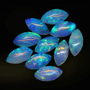 Australian Opal 2 X 4 MM Marquise Green Fire