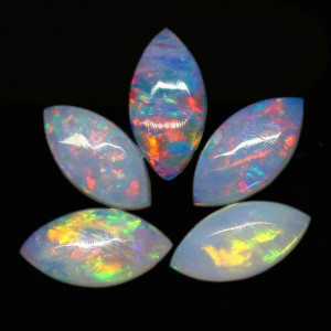 Australian Opal 2 X 4 MM Marquise Multicolor Fire